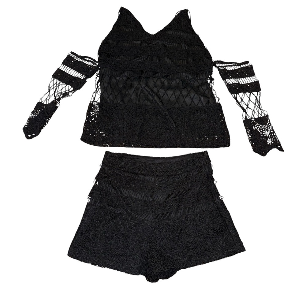 Gab & Kate boho crochet 2 piece outfit
